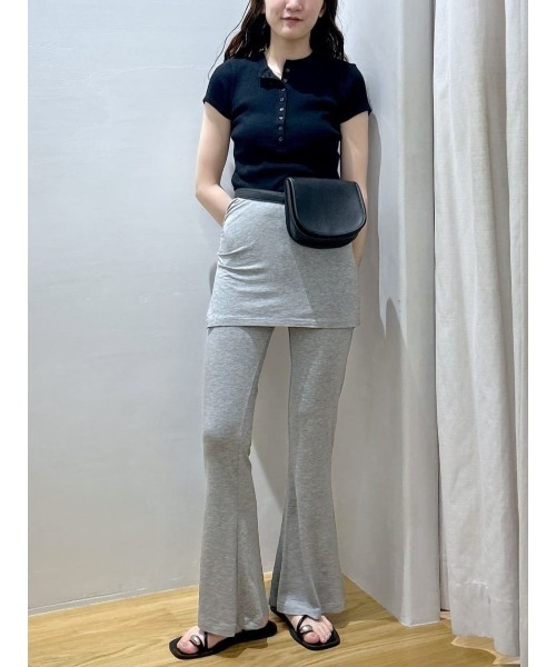 STYLEMIXER（スタイルミキサー）の「レイヤードカットフレアパンツ（その他パンツ・レディース・グレー/ブラック・SMALL/MEDIUM）」の13枚目の写真