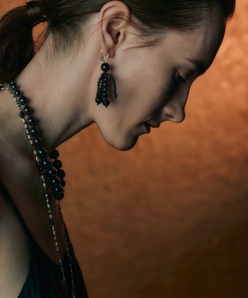IRIS47(イリスフォーセブン)の「【IRIS 47】strata glass chain necklace/ストレイタ グラスチェーン ネックレス VSJ27(ネックレス・レディース・ブラック・FREE)」の3枚目の写真