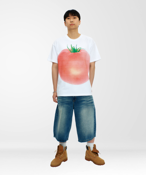 LAUGHER（ラファー）の「トマトTシャツ - ホワイト（Tシャツ/カットソー・レディース・ホワイト・MEDIUM/LARGE/X-LARGE）」の8枚目の写真