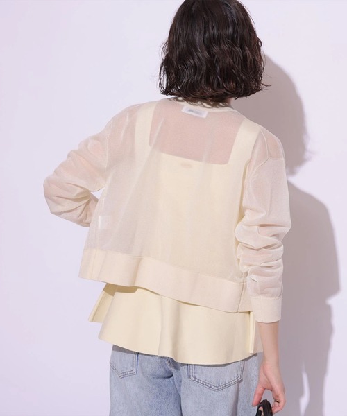 Arpege story(アルページュストーリー)の「ペプラムニット(ニット/セーター・レディース・ライトイエロー/ブラック/ホワイト/ピンク・2)」の18枚目の写真