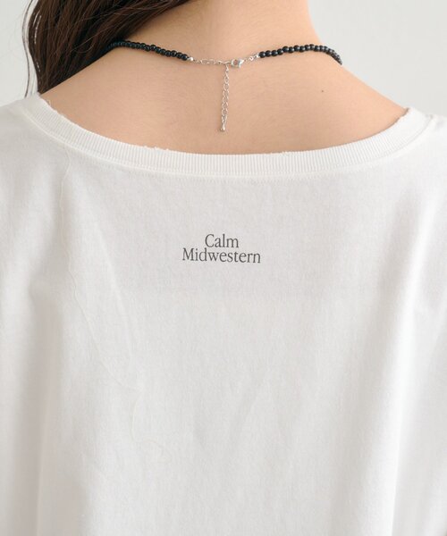 mystic(ミスティック)の「ダメージロゴTシャツ(Tシャツ/カットソー・レディース・ブラウン/オフホワイト・FREE)」の5枚目の写真