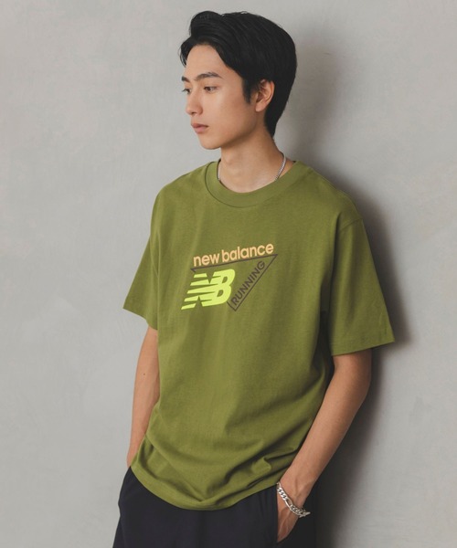 NEW BALANCE(ニューバランス)の「トライロゴTシャツ(Tシャツ/カットソー・メンズ・オリーブ/オフホワイト/チャコールグレー・XX-LARGE/X-LARGE/LARGE/MEDIUM/SMALL)」の3枚目の写真