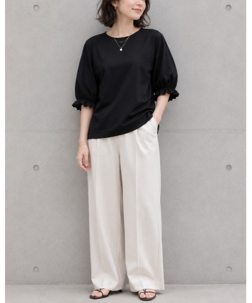 FAZVY(ファズビー)の「バットウィングスリーブTシャツ(Tシャツ/カットソー・レディース・ブラック/ホワイト・M)」の15枚目の写真