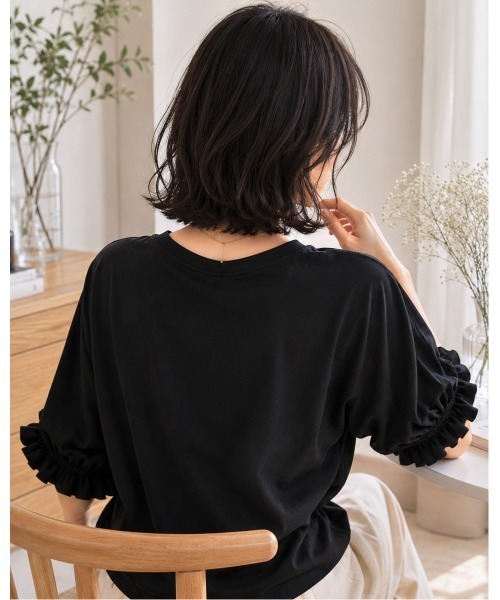 FAZVY(ファズビー)の「バットウィングスリーブTシャツ(Tシャツ/カットソー・レディース・ブラック/ホワイト・M)」の17枚目の写真