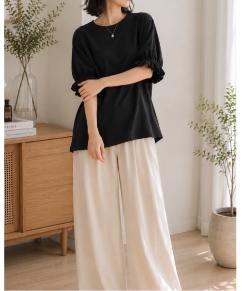 FAZVY(ファズビー)の「バットウィングスリーブTシャツ(Tシャツ/カットソー・レディース・ブラック/ホワイト・M)」の19枚目の写真