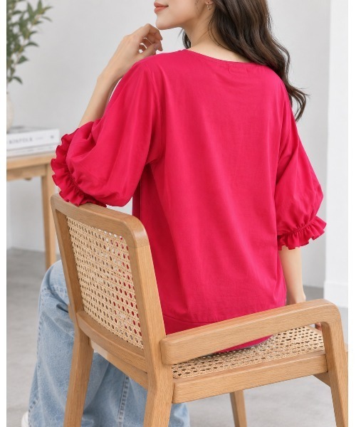 FAZVY(ファズビー)の「バットウィングスリーブTシャツ(Tシャツ/カットソー・レディース・ブラック/ホワイト・M)」の21枚目の写真