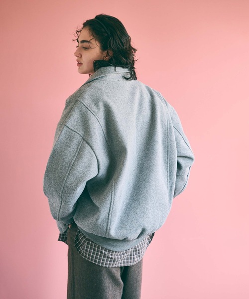 kha:ki(カーキ)の「「KHA:KI / カーキ」LOOSE VARSITY JACKET(その他アウター・レディース・ブラウン/グレー/ブラック・2/1)」の22枚目の写真