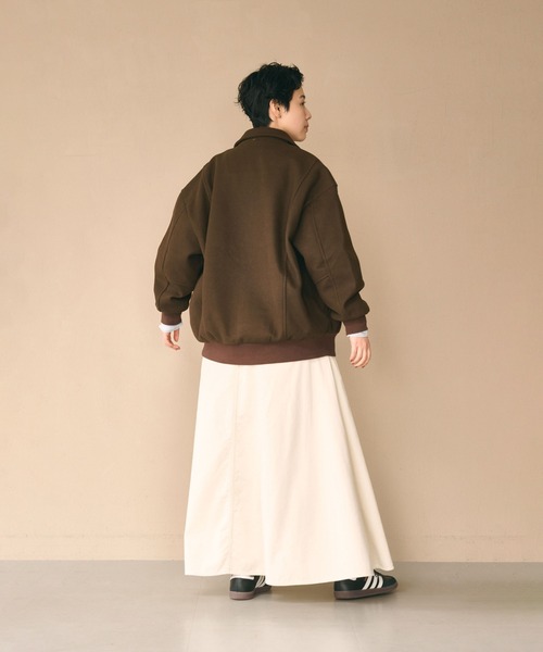 kha:ki(カーキ)の「「KHA:KI / カーキ」LOOSE VARSITY JACKET(その他アウター・レディース・ブラウン/グレー/ブラック・2/1)」の6枚目の写真