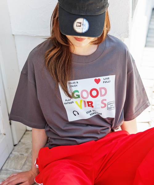 attagirl（アタガール）の「アイスシルクプリントTシャツ（Tシャツ/カットソー・レディース・ホワイト/グレー/ブラック・L/M）」の9枚目の写真