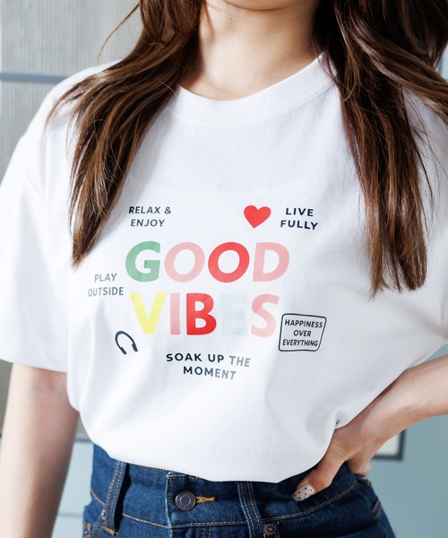attagirl（アタガール）の「アイスシルクプリントTシャツ（Tシャツ/カットソー・レディース・ホワイト/グレー/ブラック・L/M）」の11枚目の写真