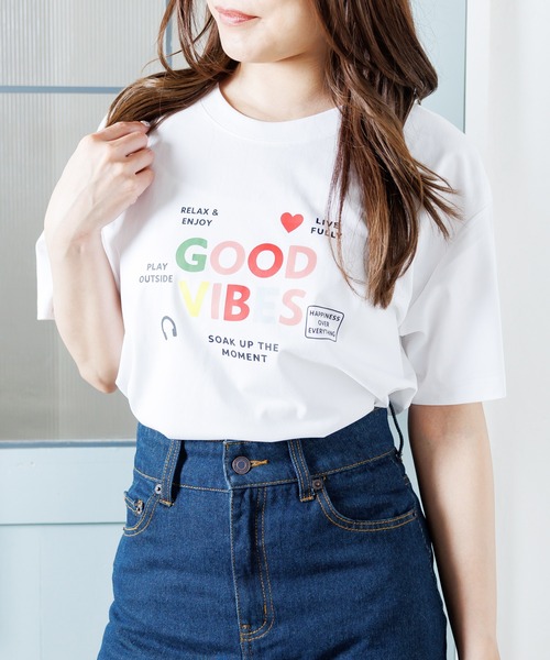 attagirl（アタガール）の「アイスシルクプリントTシャツ（Tシャツ/カットソー・レディース・ホワイト/グレー/ブラック・L/M）」の12枚目の写真