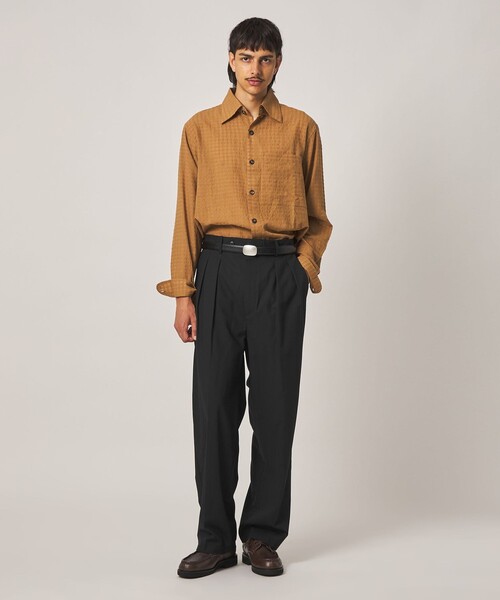 Steven Alan(スティーブンアラン)の「<Steven Alan> ライト ウール トロピカル イン ツープリーツ ドレス トラウザーズ II(スラックス・メンズ・ブラック/ネイビー・XL/S/L/M)」の3枚目の写真