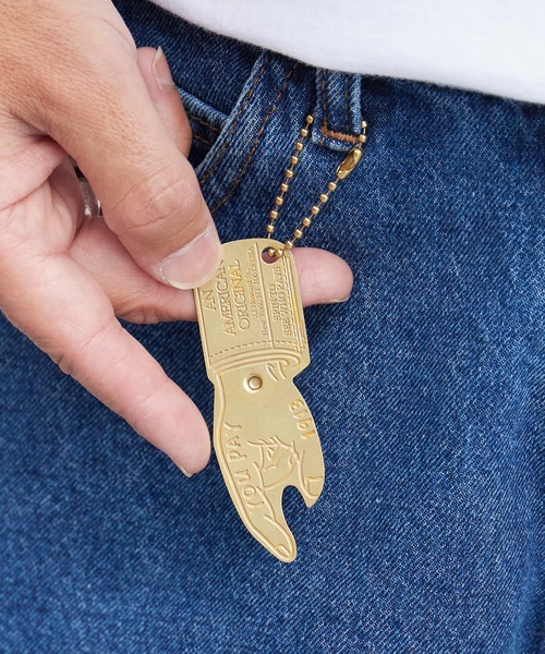 Schott(ショット)の「Schott/ショット YOU PAY SPINNER ユーペイスピナー キーホルダー チャーム アクセサリー 真鍮 アメカジ ストリート ヴィンテージ ビンテージ メンズ レディース 2026年 夏 夏服(キーホルダー・メンズ・ゴールド・FREE)」の5枚目の写真