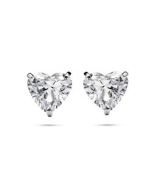 UNITED JEWELS(ユナイテッドジュエルズ)の「Pt900 ラボグロウンダイヤモンド ピアス(ハート)(ピアス(両耳用)・レディース・プラチナム・FREE)」の1枚目の写真