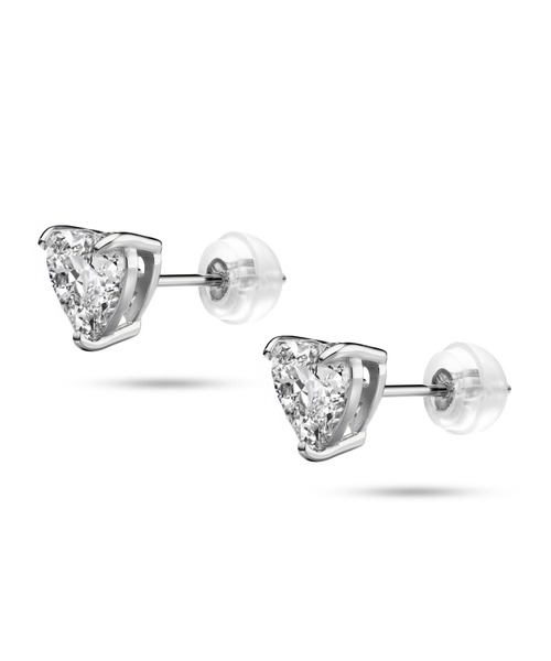 UNITED JEWELS(ユナイテッドジュエルズ)の「Pt900 ラボグロウンダイヤモンド ピアス(ハート)(ピアス(両耳用)・レディース・プラチナム・FREE)」の2枚目の写真