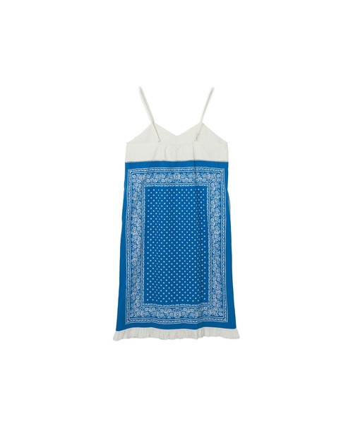 INDIA IS BEAUTIFUL（インディアイズビューティフル）の「INDIA IS BEAUTIFUL/BANDANA CAMSOLE ONEPIECE（ワンピース・レディース・ブルー・ONE SIZE）」の3枚目の写真
