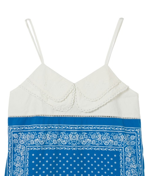INDIA IS BEAUTIFUL（インディアイズビューティフル）の「INDIA IS BEAUTIFUL/BANDANA CAMSOLE ONEPIECE（ワンピース・レディース・ブルー・ONE SIZE）」の4枚目の写真