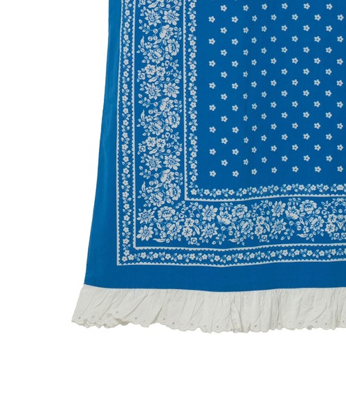 INDIA IS BEAUTIFUL（インディアイズビューティフル）の「INDIA IS BEAUTIFUL/BANDANA CAMSOLE ONEPIECE（ワンピース・レディース・ブルー・ONE SIZE）」の8枚目の写真