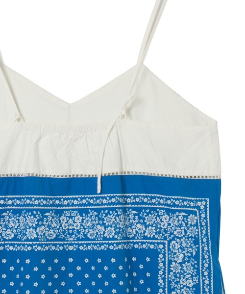 INDIA IS BEAUTIFUL（インディアイズビューティフル）の「INDIA IS BEAUTIFUL/BANDANA CAMSOLE ONEPIECE（ワンピース・レディース・ブルー・ONE SIZE）」の9枚目の写真