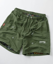 THRASHER（スラッシャー）の「【78】【THRASHER/スラッシャー】ロゴワンポイント刺繍 ナイロン 裏メッシュ バギーショートパンツ/ハーフパンツ/無地/レオパード柄（その他パンツ）」