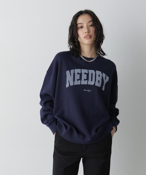 NEEDBY heritage(ニードバイヘリテージ)の「NEEDBY heritage/「STEVELOUR」別注 HUDSON M(スウェット・レディース・ネイビー/ブラウン/グリーン・M)」の3枚目の写真