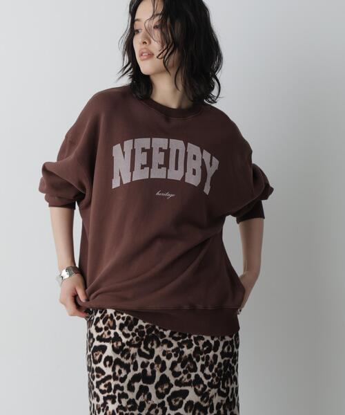 NEEDBY heritage(ニードバイヘリテージ)の「NEEDBY heritage/「STEVELOUR」別注 HUDSON M(スウェット・レディース・ネイビー/ブラウン/グリーン・M)」の2枚目の写真