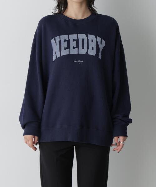 NEEDBY heritage(ニードバイヘリテージ)の「NEEDBY heritage/「STEVELOUR」別注 HUDSON M(スウェット・レディース・ネイビー/ブラウン/グリーン・M)」の8枚目の写真
