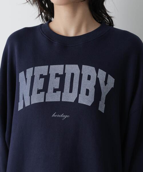 NEEDBY heritage(ニードバイヘリテージ)の「NEEDBY heritage/「STEVELOUR」別注 HUDSON M(スウェット・レディース・ネイビー/ブラウン/グリーン・M)」の12枚目の写真
