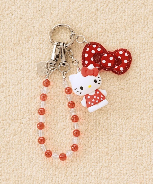 LOWRYS FARM(ローリーズファーム)の「【HELLO KITTY】DOTPVCキーチャーム 759892 /GOODS(キーホルダー・レディース・ホワイト/ブラック/ブラウン/レッド・FREE)」の1枚目の写真