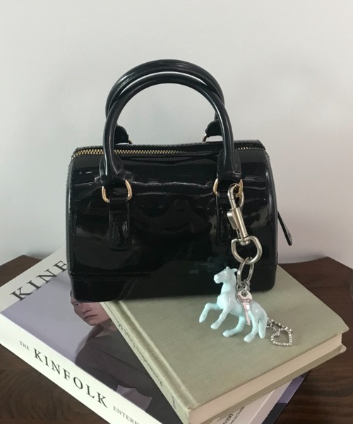 Birthday room(バースデイルーム)の「ジェリーボストンショルダーBAG/Jelly Boston Shoulder Bag(ボストンバッグ・レディース・ライトグリーン/ピンク/ライトブルー/ブラック・FREE)」の11枚目の写真