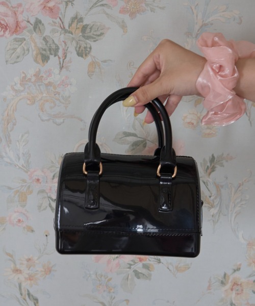 Birthday room(バースデイルーム)の「ジェリーボストンショルダーBAG/Jelly Boston Shoulder Bag(ボストンバッグ・レディース・ライトグリーン/ピンク/ライトブルー/ブラック・FREE)」の5枚目の写真