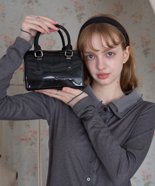 Birthday room(バースデイルーム)の「ジェリーボストンショルダーBAG/Jelly Boston Shoulder Bag(ボストンバッグ・レディース・ライトグリーン/ピンク/ライトブルー/ブラック・FREE)」の10枚目の写真