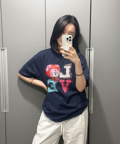 BERNI(ベルニ)の「ドットハートラブ半袖Tシャツ(ネイビー)(Tシャツ/カットソー・レディース・その他・SMALL/MEDIUM/LARGE/X-LARGE/2XL)」の9枚目の写真