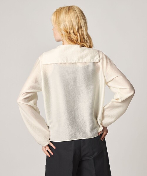Steven Alan(スティーブンアラン)の「<Steven Alan>レース セーラーカラー ブラウス(シャツ/ブラウス・レディース・オフホワイト/ブラック・FREE)」の10枚目の写真