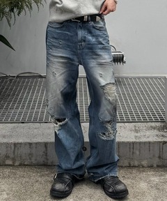 ミハラヤスヒロ Broken Layered Denim Pants デニム セール】【Maison MIHARA YASUHIRO】 ブロークンレイヤーデニムパンツ