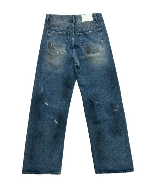 Chikashitsu +(チカシツプラス)の「【Chikashitsu +】super-destroyed damage wide denim pants / 【チカシツプラス】スーパーデストロイドダメージワイドデニムパンツ(デニムパンツ・メンズ・ブルー・M/S)」の6枚目の写真