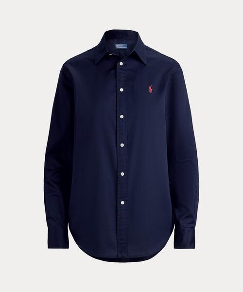 POLO RALPH LAUREN（ポロ ラルフ ローレン）の「クラシック フィット コットン ツイル シャツ（シャツ/ブラウス・レディース・ブルー・S/M/XS）」の3枚目の写真