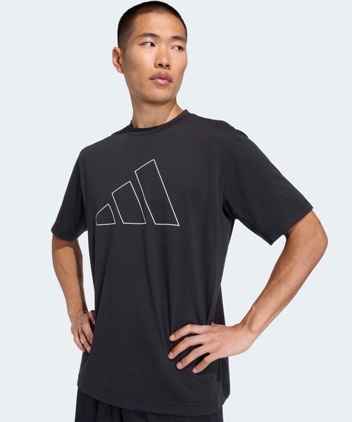 adidas(アディダス)の「ワークアウト エッセンシャルズ フィールレディ ロゴ Tシャツ / アディダス adidas(Tシャツ/カットソー・メンズ・ブラック・XX-LARGE/LARGE/3XL/MEDIUM/SMALL/X-LARGE)」の3枚目の写真