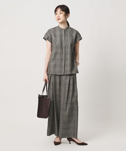 UNITED ARROWS（ユナイテッドアローズ）の「チェック バンドカラー フレンチスリーブ シャツ ‐ウォッシャブル‐（シャツ/ブラウス・レディース・その他2/その他7・FREE）」の5枚目の写真