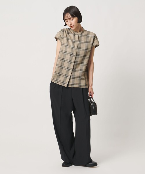 UNITED ARROWS（ユナイテッドアローズ）の「チェック バンドカラー フレンチスリーブ シャツ ‐ウォッシャブル‐（シャツ/ブラウス・レディース・その他2/その他7・FREE）」の7枚目の写真