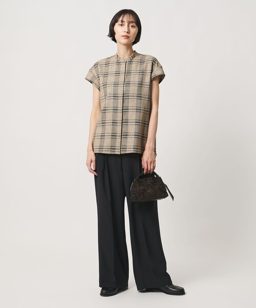 UNITED ARROWS（ユナイテッドアローズ）の「チェック バンドカラー フレンチスリーブ シャツ ‐ウォッシャブル‐（シャツ/ブラウス・レディース・その他2/その他7・FREE）」の8枚目の写真