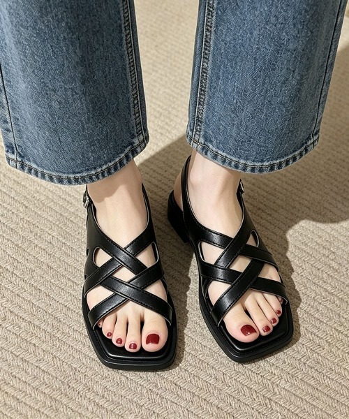 Miniministore（ミニミニストア）の「グルカサンダルレディースクロスベルト夏靴（サンダル・レディース・ホワイト/ブラウン/ブラック・24.0cm/23.5cm/23.0cm/22.5cm/24.5cm）」の2枚目の写真