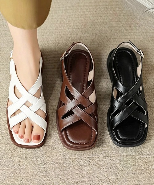 Miniministore（ミニミニストア）の「グルカサンダルレディースクロスベルト夏靴（サンダル・レディース・ホワイト/ブラウン/ブラック・24.0cm/23.5cm/23.0cm/22.5cm/24.5cm）」の21枚目の写真