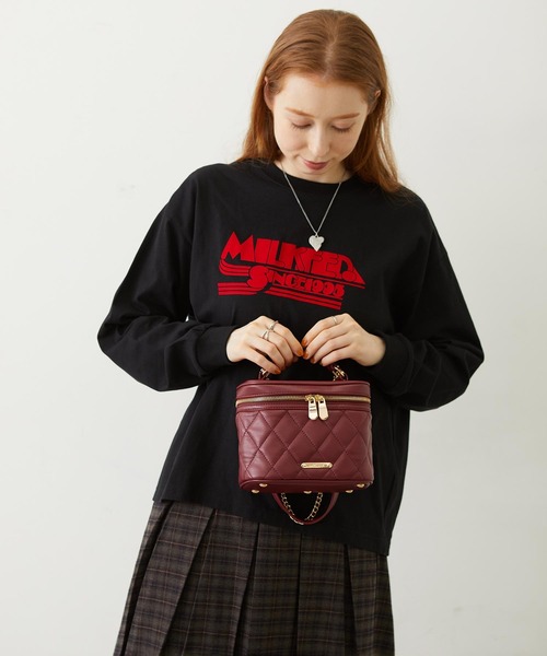 MILKFED.(ミルクフェド)の「VANITY BAG(ショルダーバッグ・レディース・ブラック/レッド/ライトピンク・ONE SIZE)」の4枚目の写真