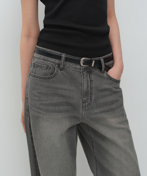 MUSINSA STANDARD WOMAN（ムシンサスタンダードウーマン）の「ウィメンズエッセンシャルワイドデニムパンツ[グレー]（デニムパンツ・レディース・その他・24/30/29/28/27/26/25/32/23）」の5枚目の写真