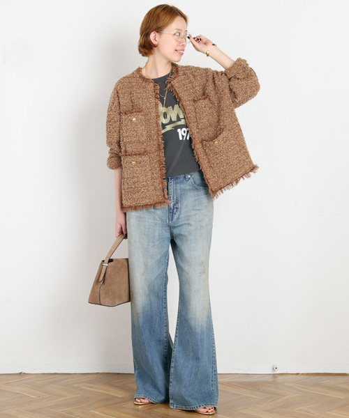 DENIM DELIGHT DAYS (デニム デライト デイズ)の「【DENIM DELIGHT DAYS/デニムデライトデイズ】Selvedge bell-bottom(デニムパンツ・レディース・ブルー・40/38/36/34)」の2枚目の写真