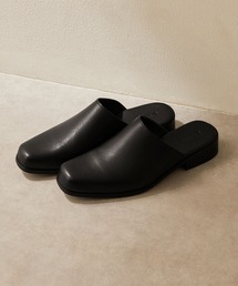 CALLNE（カルネ）の「【CALLNE】Real Leather Square Low-heel Mule Sandal / スクエアローヒールミュールサンダル（サンダル）」