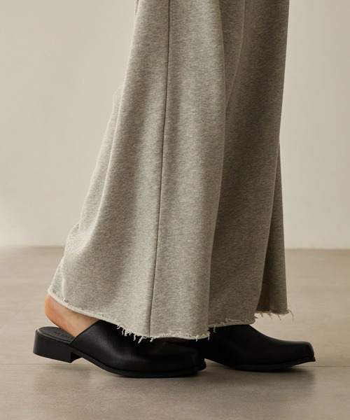 CALLNE(カルネ)の「【CALLNE】Real Leather Square Low-heel Mule Sandal / スクエアローヒールミュールサンダル(サンダル・メンズ・ブラック・39/43/41)」の8枚目の写真