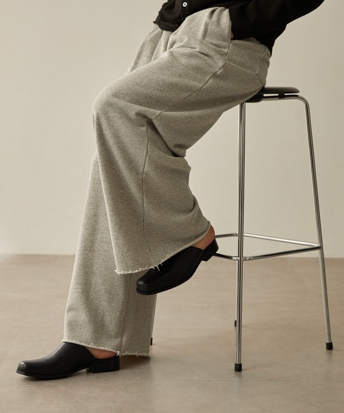 CALLNE(カルネ)の「【CALLNE】Real Leather Square Low-heel Mule Sandal / スクエアローヒールミュールサンダル(サンダル・メンズ・ブラック・39/43/41)」の12枚目の写真