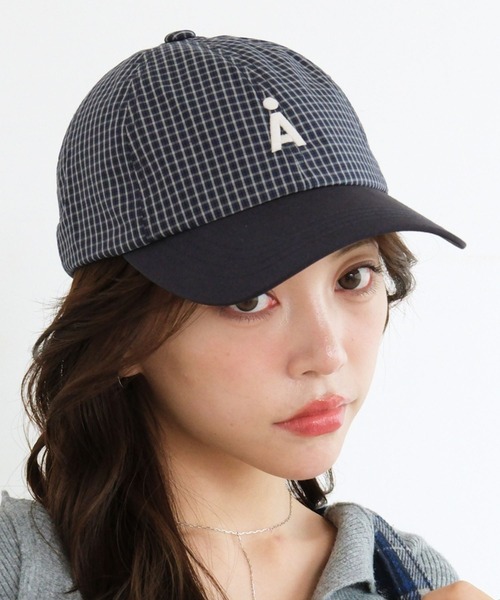 ALAND（エーランド）の「【UNISEX】ALAND／アソート柄ツートーンキャップ（キャップ・レディース・ネイビー/ベージュ・FREE）」の2枚目の写真